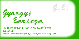 gyorgyi baricza business card